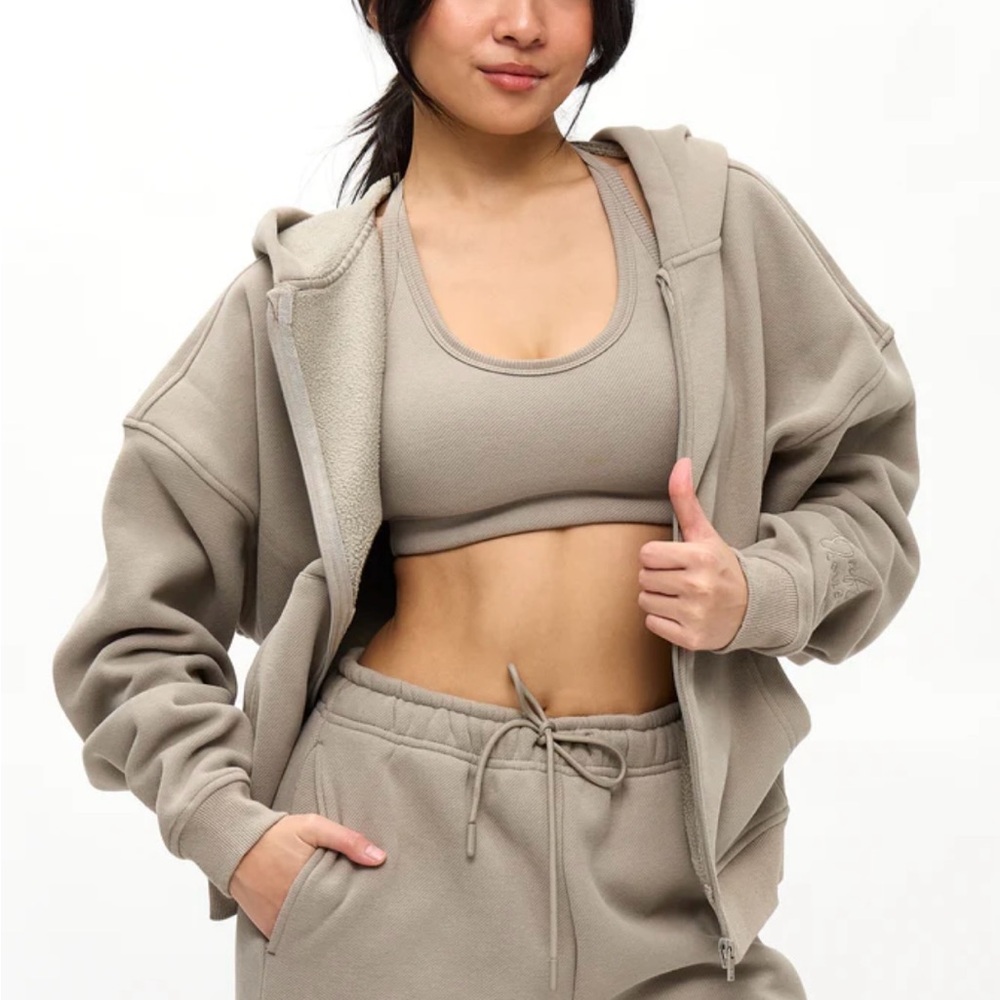 Women's Tan plush Hoodie only